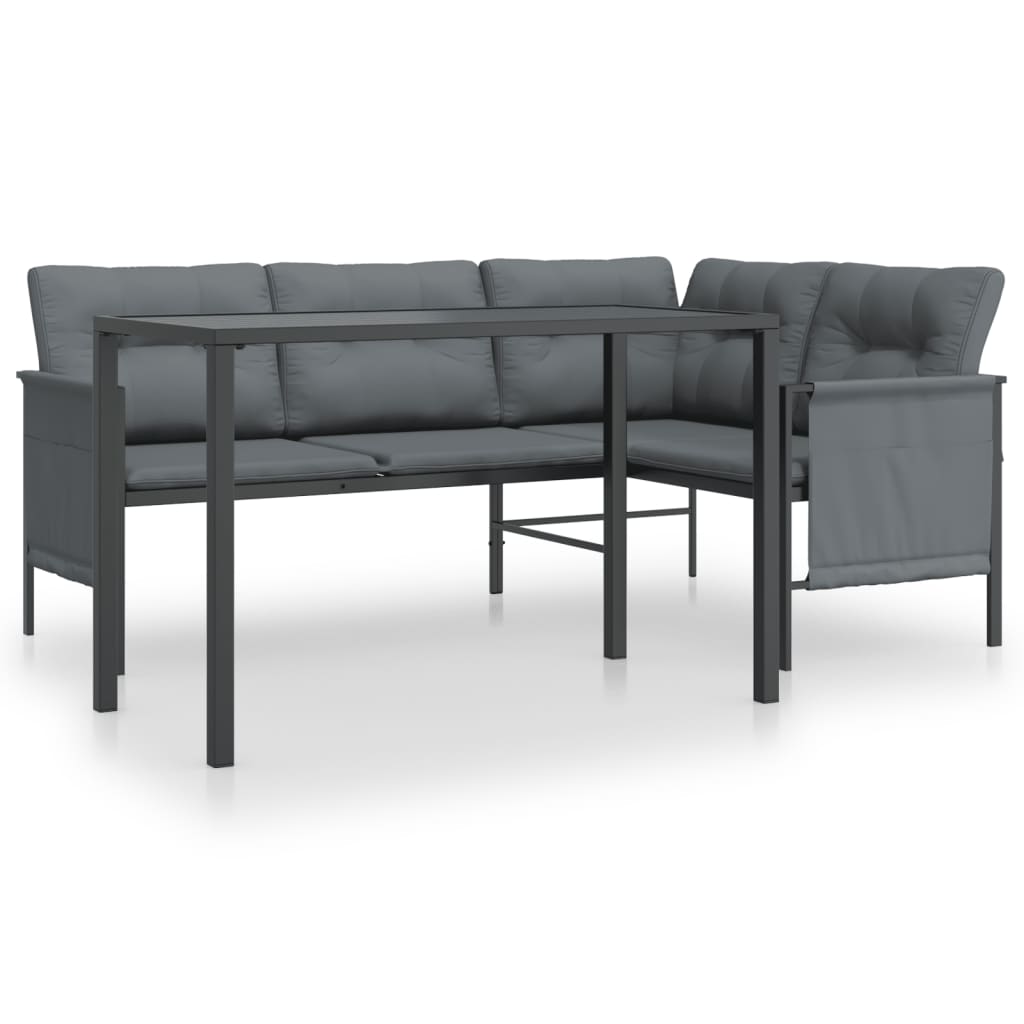 2-delige Tuinset staal antracietkleurig – afbeelding 2