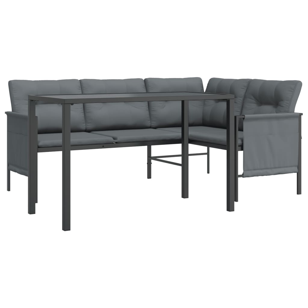 2-delige Tuinset staal antracietkleurig – afbeelding 3