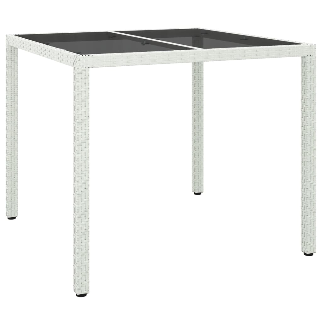 5-delige Tuinset met kussens poly rattan wit – afbeelding 7