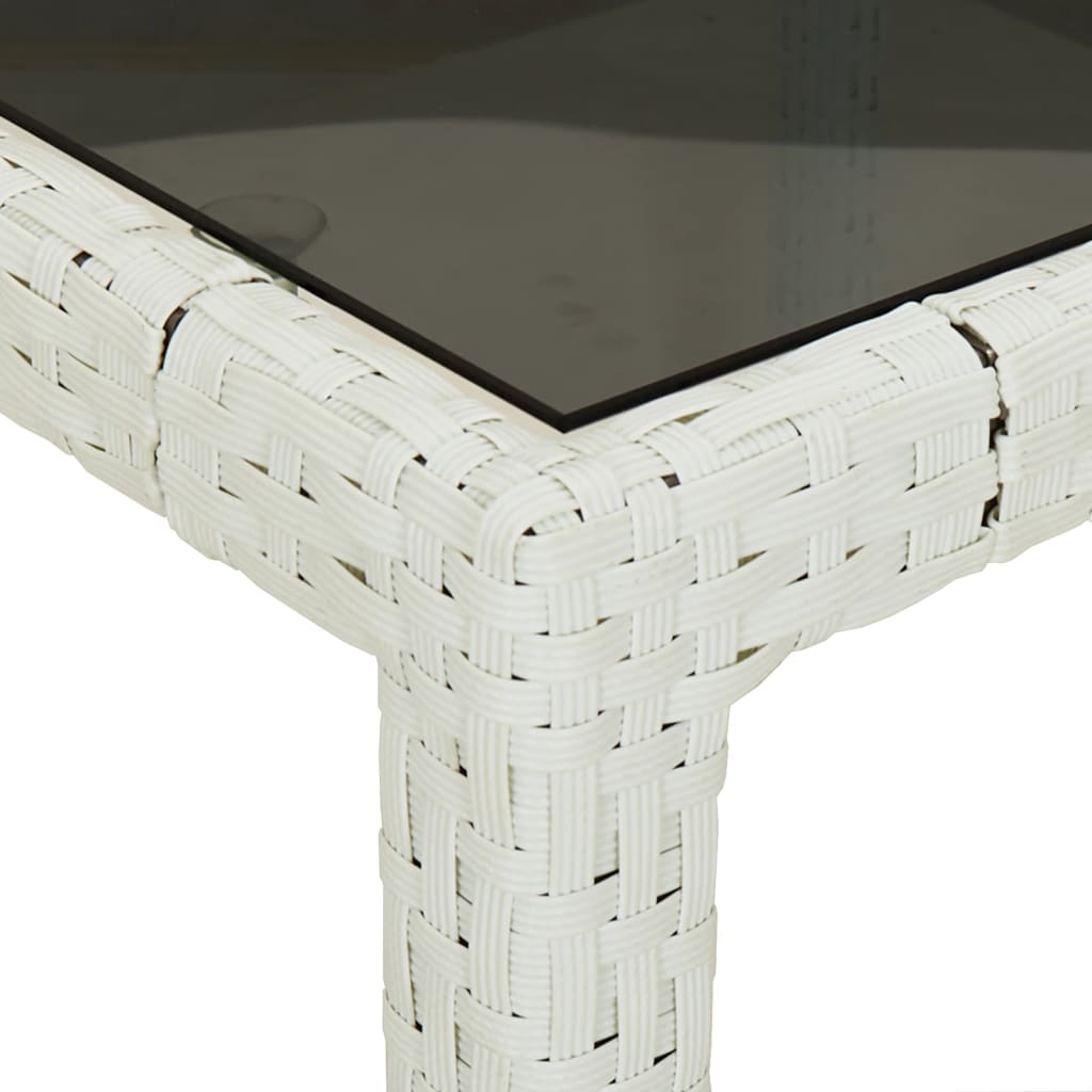 5-delige Tuinset met kussens poly rattan wit – afbeelding 8
