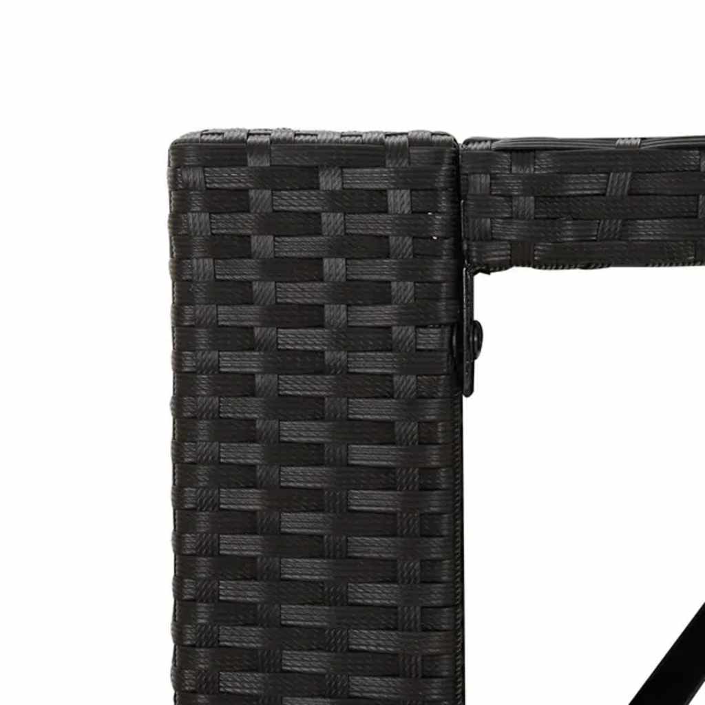 7-delige Tuinbar poly rattan zwart – afbeelding 8