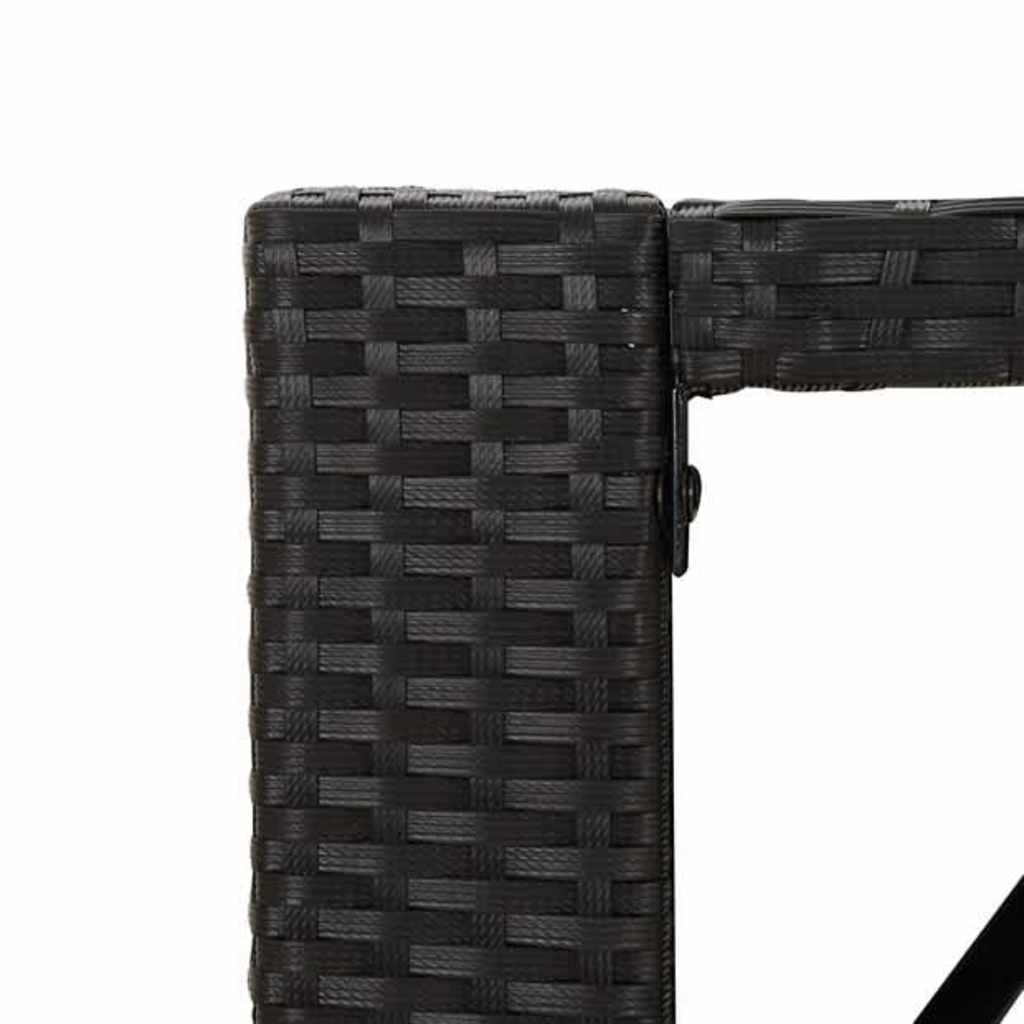 9-delige Tuinbarset poly rattan zwart – afbeelding 8