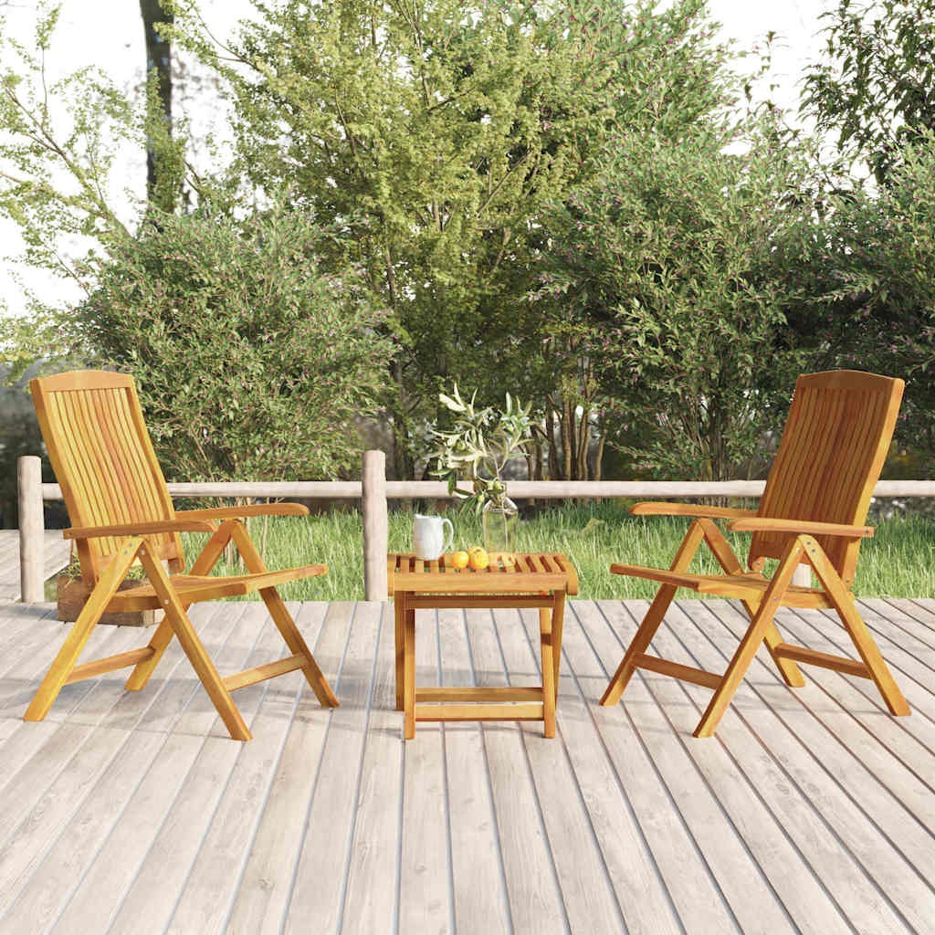 3-delige Loungeset massief teakhout