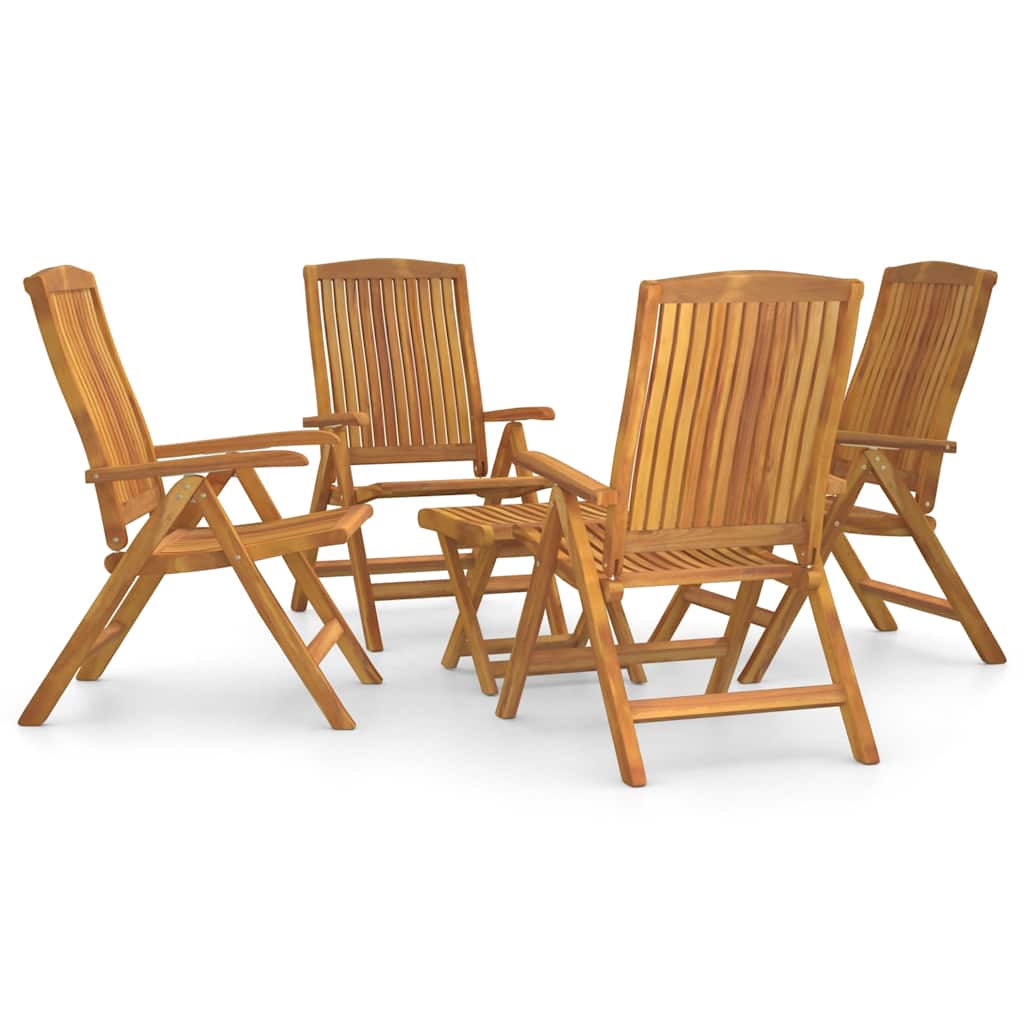 5-delige Loungeset massief teakhout – afbeelding 2