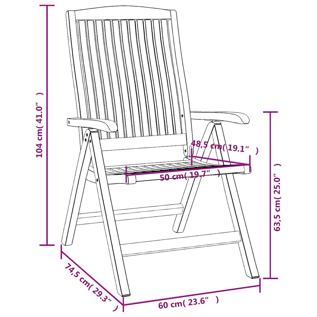 5-delige Loungeset massief teakhout – afbeelding 8
