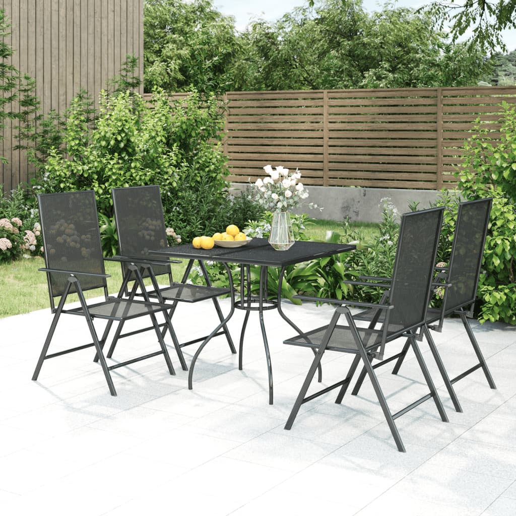 5-delige Tuinset staal antracietkleurig – afbeelding 1