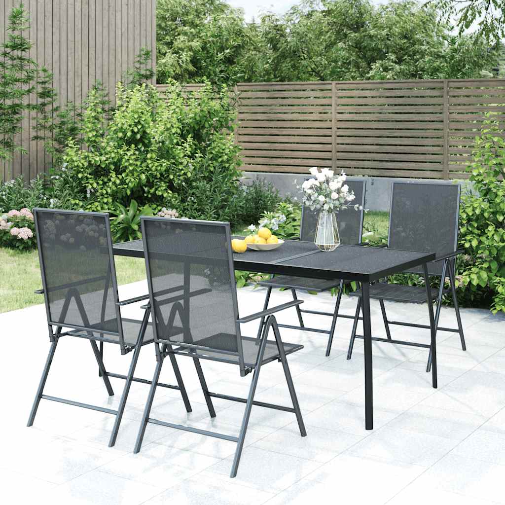 5-delige Tuinset staal antracietkleurig