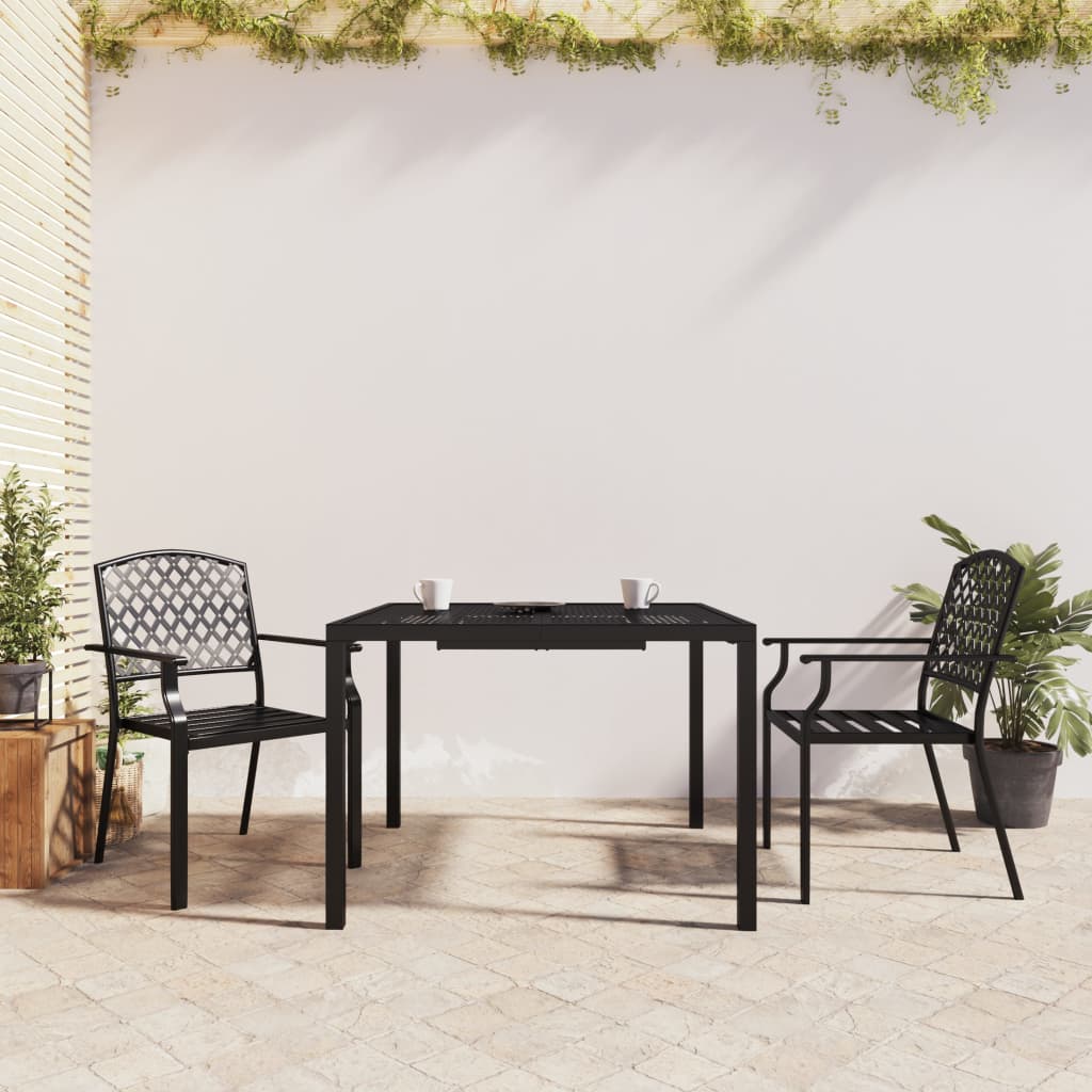3-delige Tuinset staal antracietkleurig – afbeelding 1