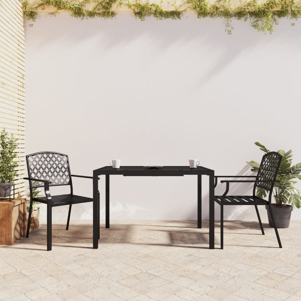 3-delige Tuinset staal antracietkleurig – afbeelding 1