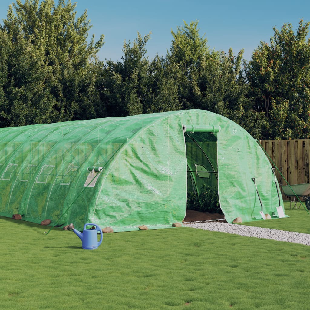 Tuinkas met stalen frame 40 m² 8x5x2,3 m groen – afbeelding 1