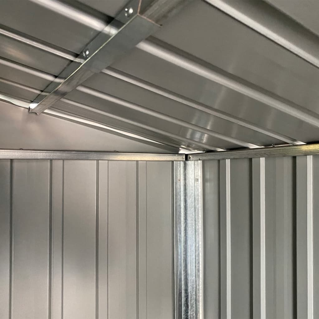 Tuinschuur 191x980x198 cm gegalvaniseerd staal lichtbruin – afbeelding 10