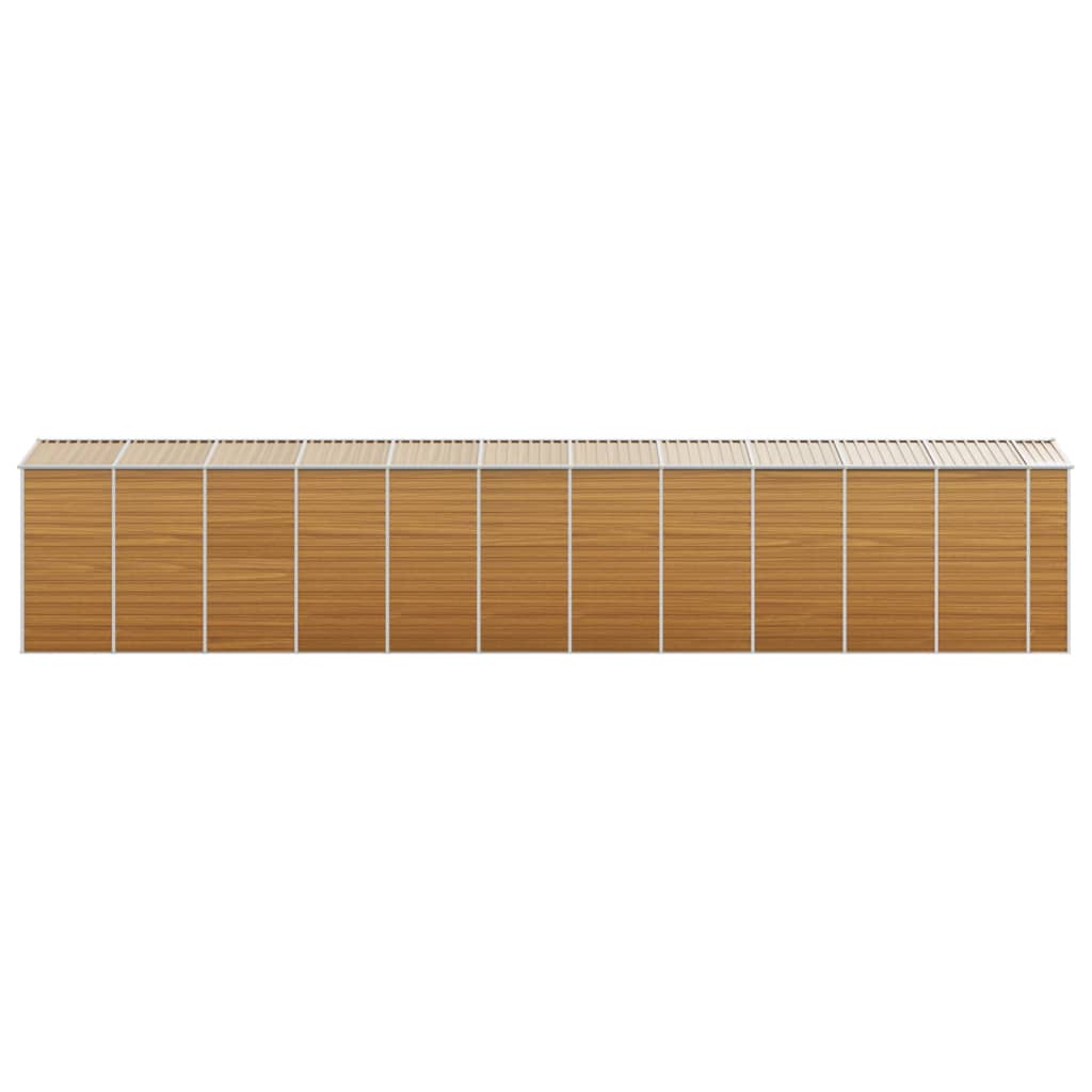 Tuinschuur 191x980x198 cm gegalvaniseerd staal lichtbruin – afbeelding 6