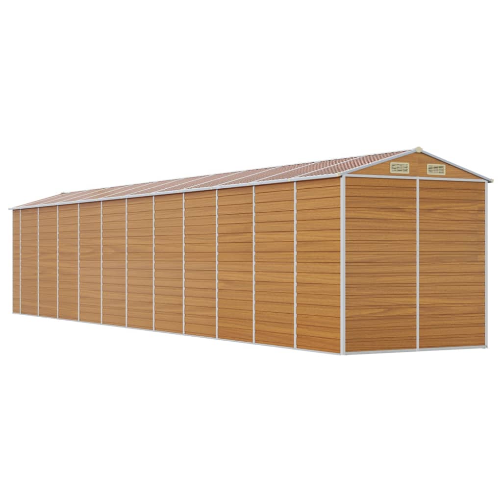 Tuinschuur 191x980x198 cm gegalvaniseerd staal lichtbruin – afbeelding 7