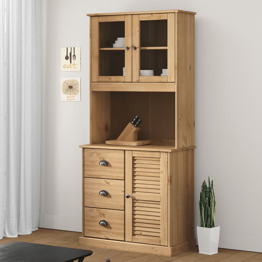 Hoge kast VIGO 78x40x175 cm massief grenenhout – afbeelding 1