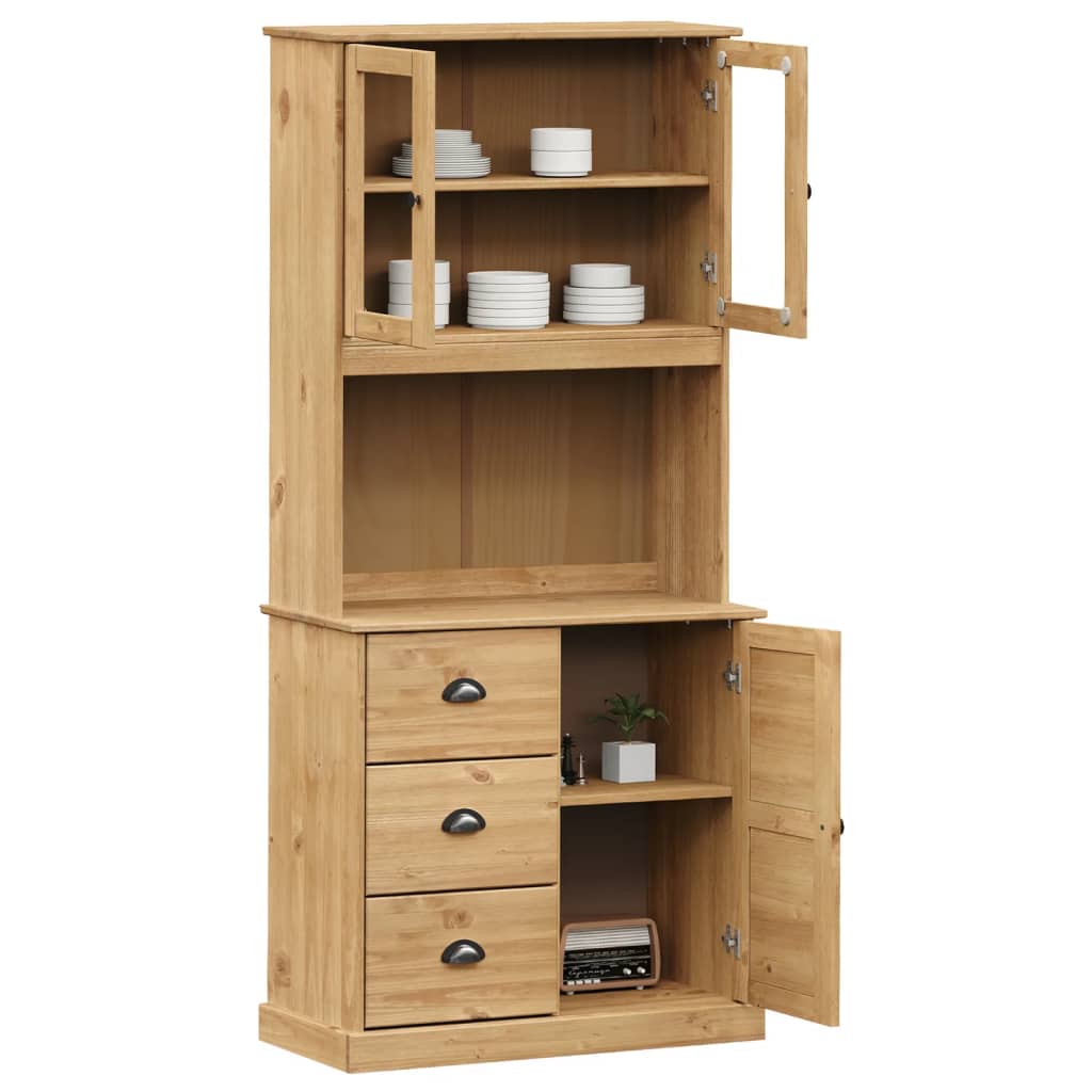 Hoge kast VIGO 78x40x175 cm massief grenenhout – afbeelding 3