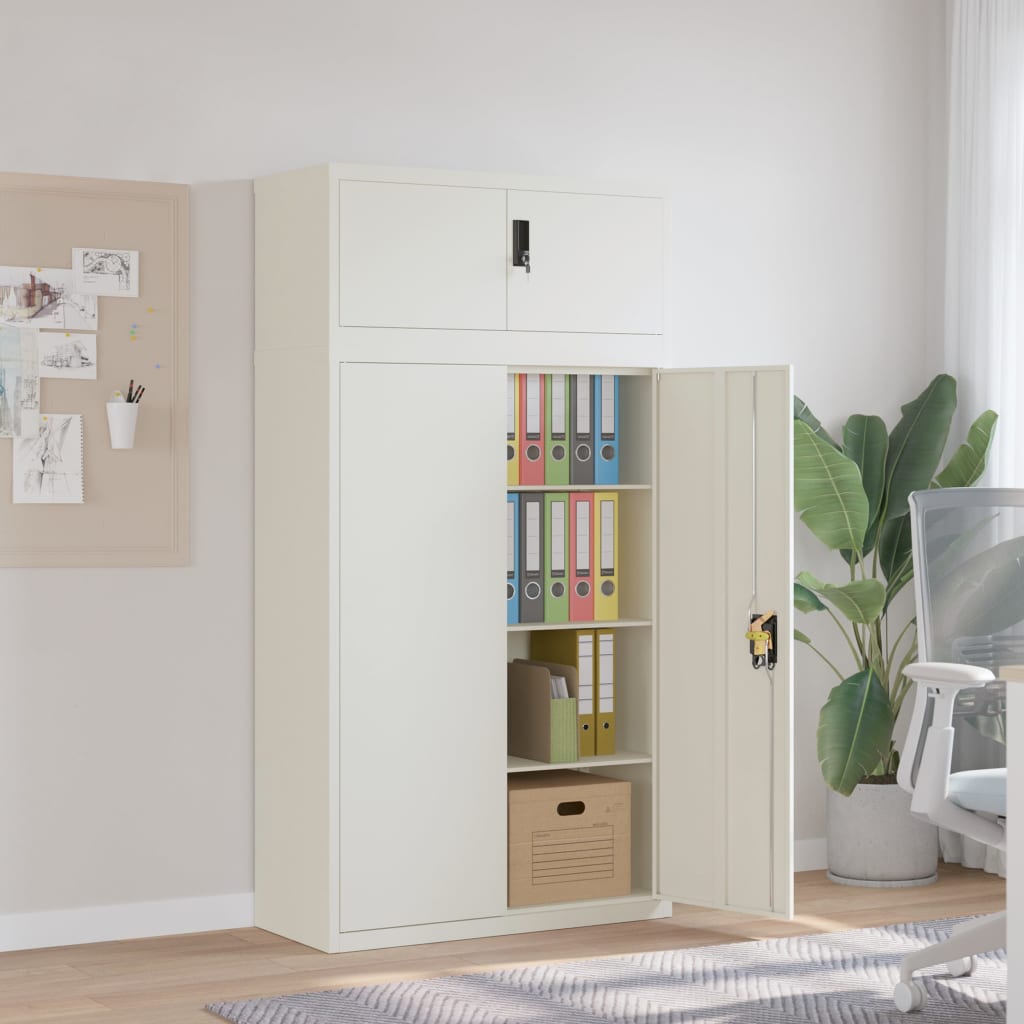 Archiefkast 90x40x180 cm staal wit