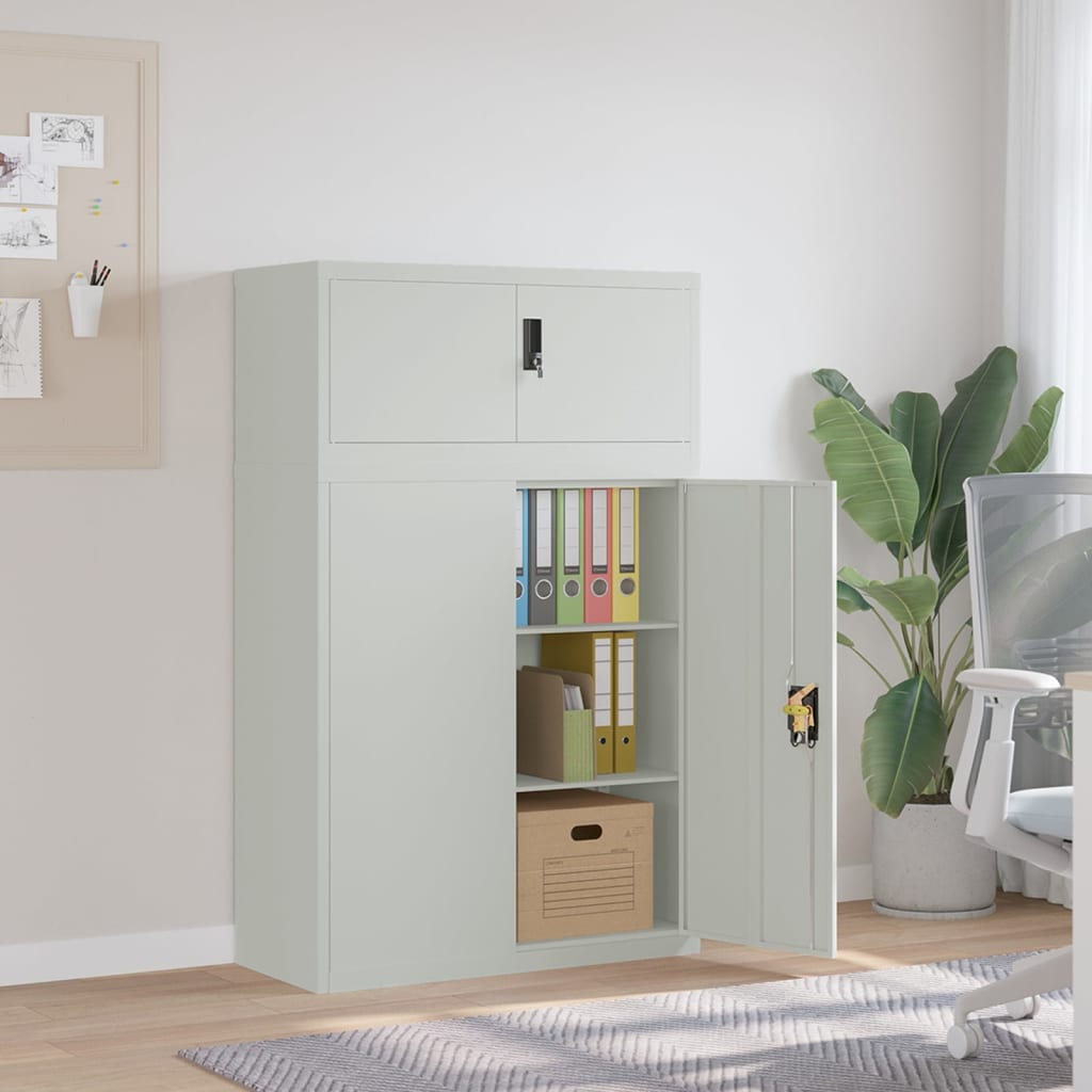 Archiefkast 90x40x145 cm staal lichtgrijs