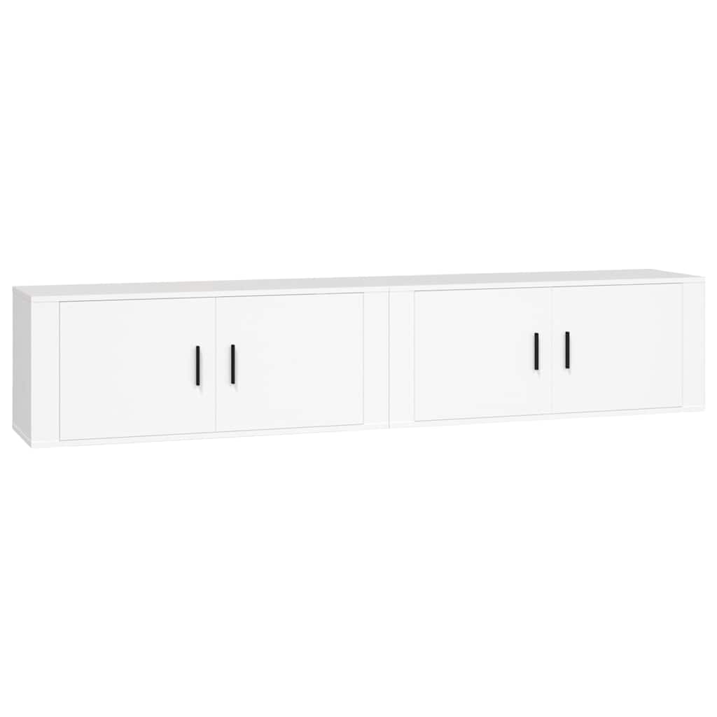 Tv-wandmeubels 2 st 100x34,5x40 cm wit – afbeelding 2