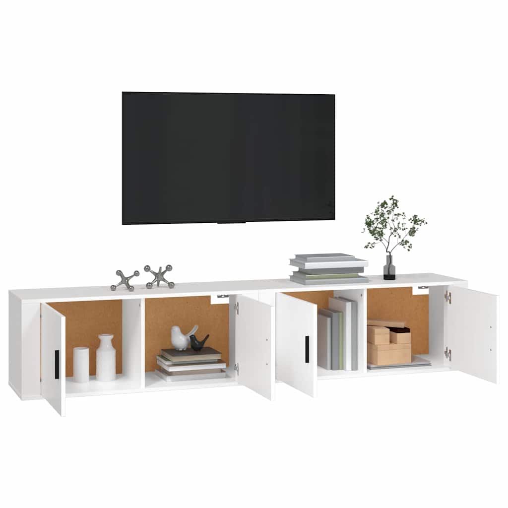 Tv-wandmeubels 2 st 100x34,5x40 cm wit – afbeelding 3