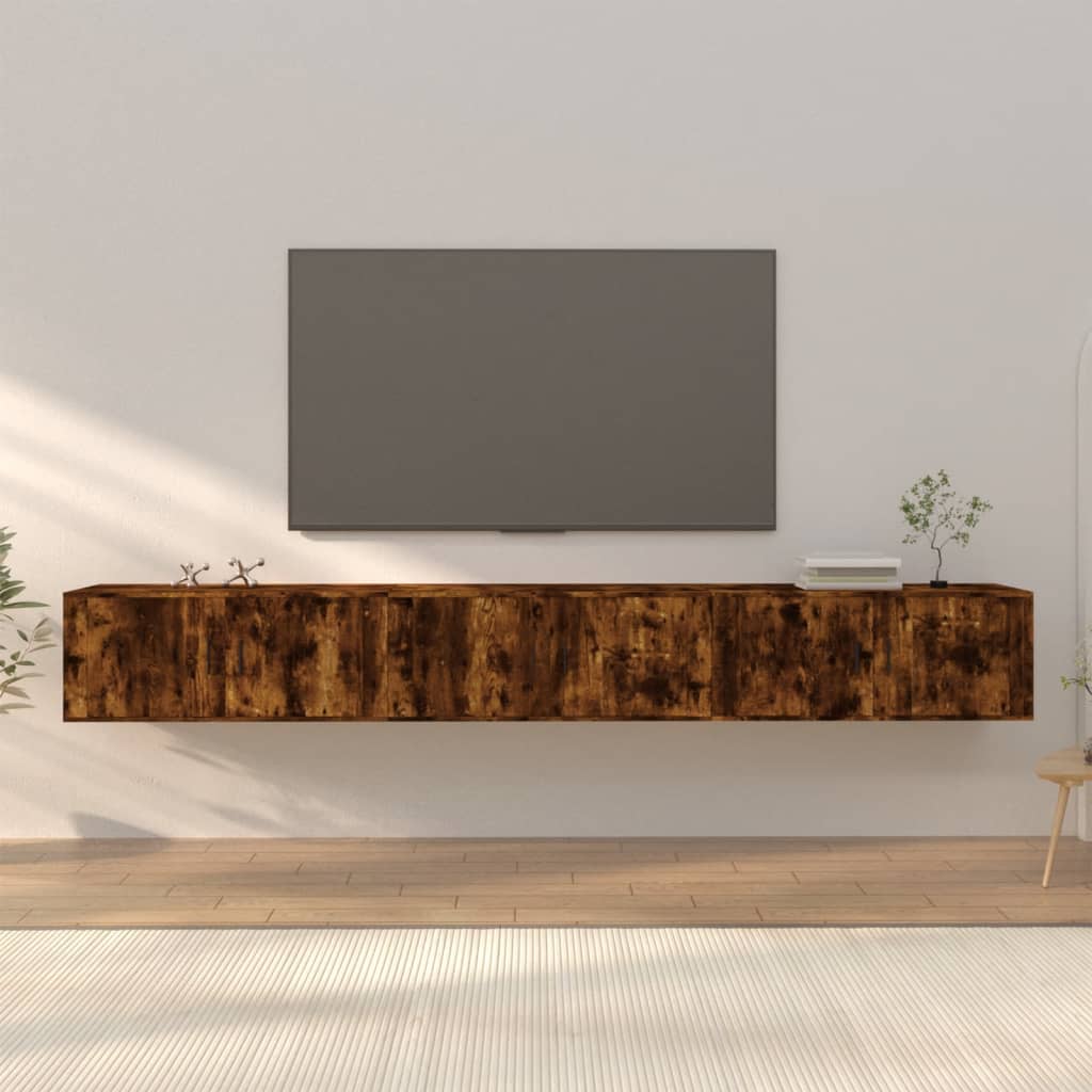 Tv-wandmeubels 3 st 100x34,5x40 cm gerookt eikenkleurig
