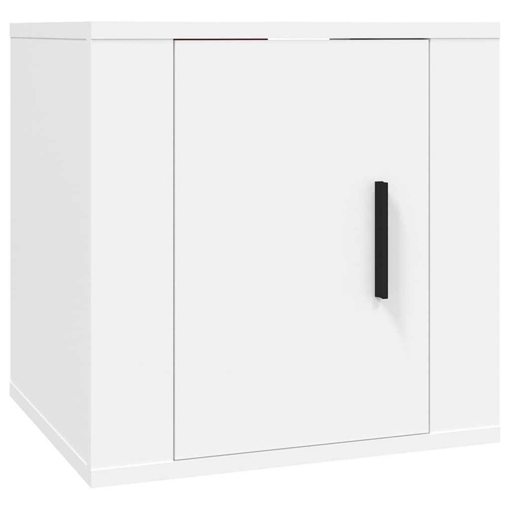 8-delige Tv-meubelset bewerkt hout wit – afbeelding 6