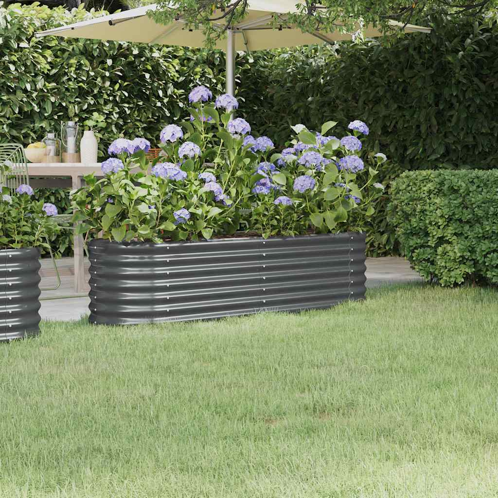 Plantenbak 152x40x36 cm gegalvaniseerd staal antracietkleurig