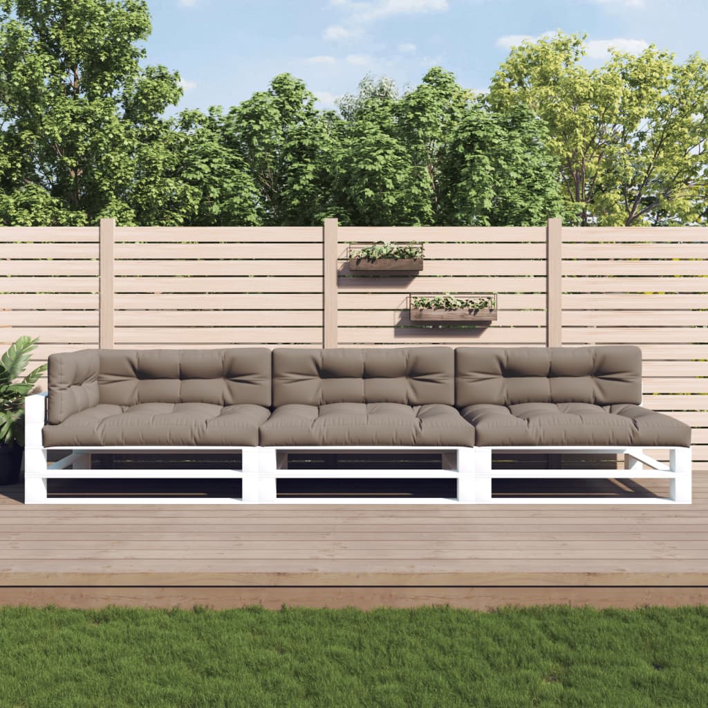 Palletkussens 7 st stof taupe – afbeelding 1