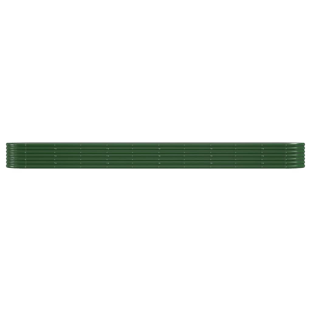 Plantenbak 440x80x36 cm gegalvaniseerd staal groen – afbeelding 3