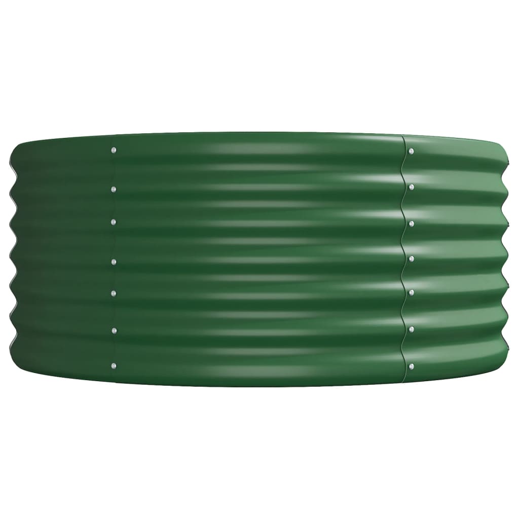 Plantenbak 440x80x36 cm gegalvaniseerd staal groen – afbeelding 4