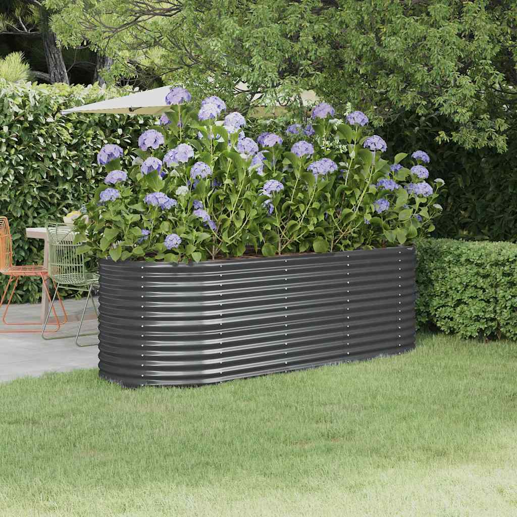 Plantenbak 224x80x68 cm gegalvaniseerd staal antracietkleurig