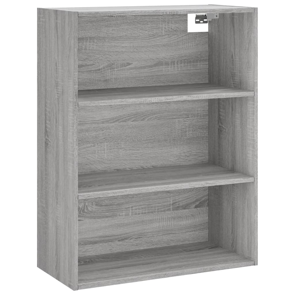 Hoge kast 69,5x32,5x180 cm bewerkt hout grijs sonoma eikenkleur – afbeelding 6