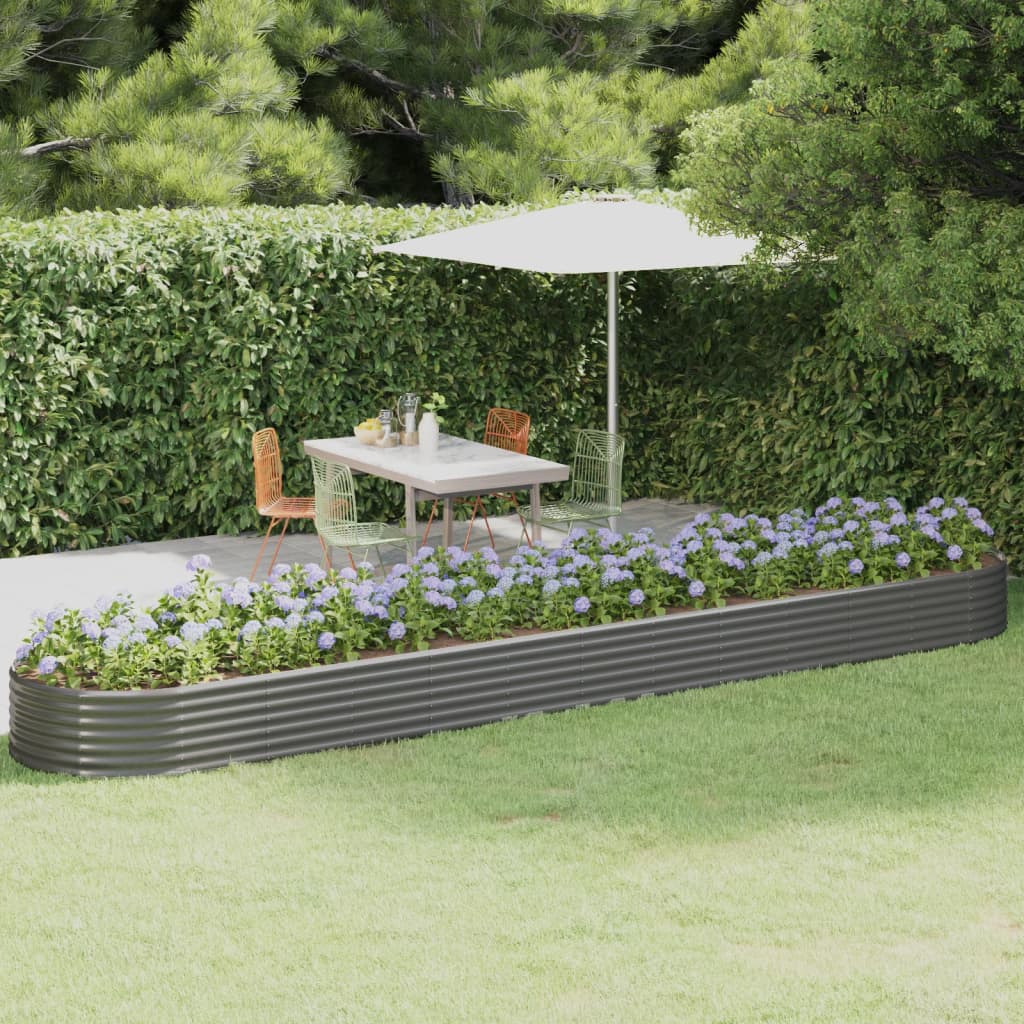 Plantenbak 507x100x36 cm gegalvaniseerd staal grijs