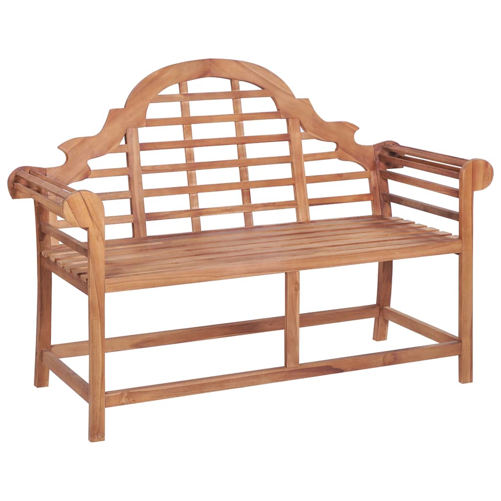 Tuinbank 127x58,5x92,5 cm massief teakhout – afbeelding 1