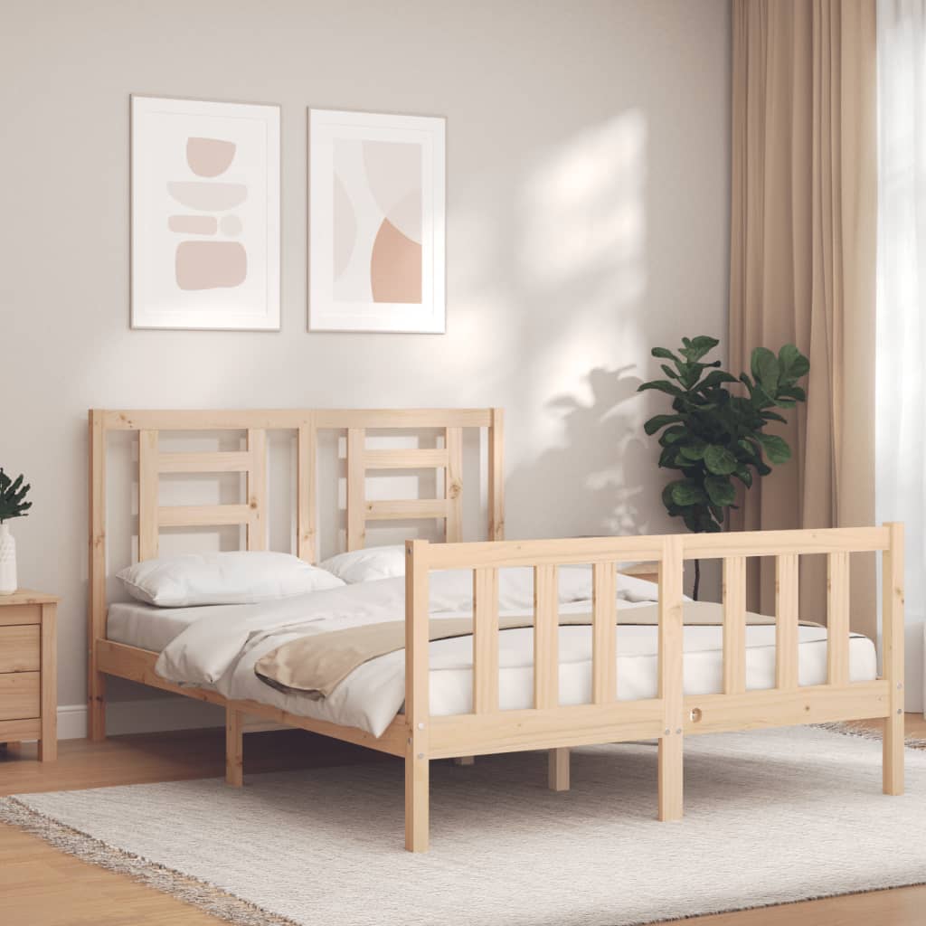 Bedframe zonder matras massief grenenhout 140x200 cm – afbeelding 1