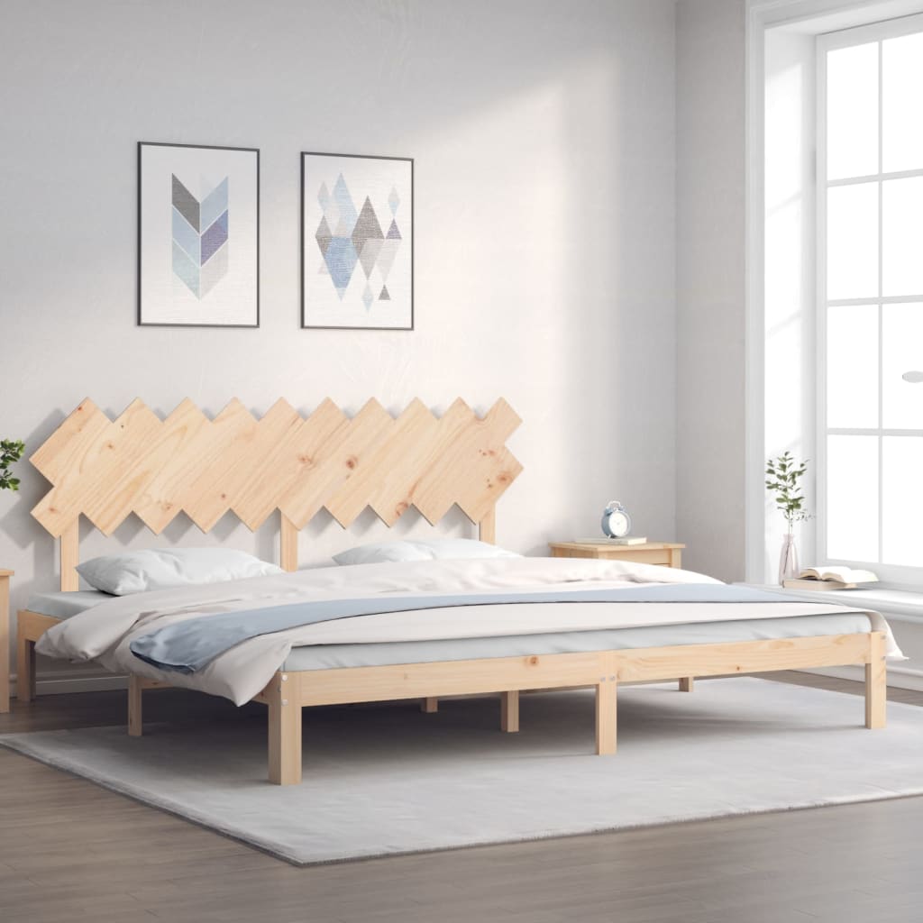 Bedframe zonder matras massief grenenhout 200x200 cm – afbeelding 1