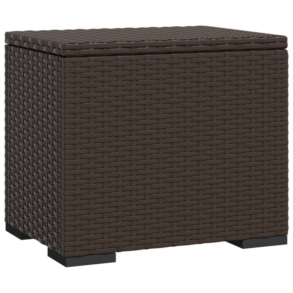 Hockers met kussens 2 st 40x30x40 cm poly rattan bruin – afbeelding 6