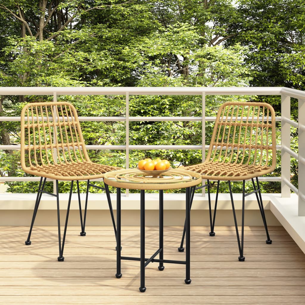Tuinstoelen 2 st 48x62 84 cm PE-rattan – afbeelding 1