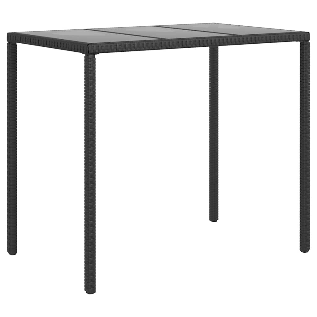 6-delige Loungeset met kussens poly rattan zwart – afbeelding 4