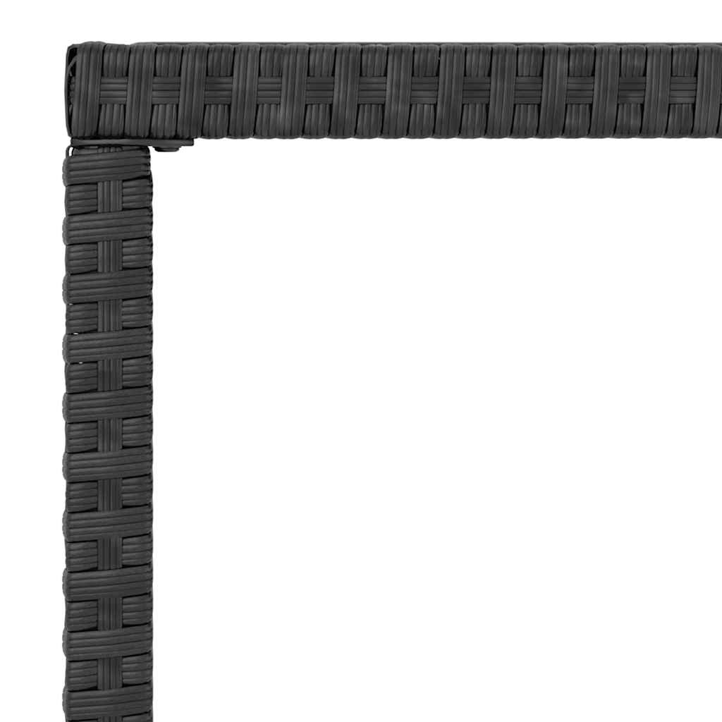 6-delige Loungeset met kussens poly rattan zwart – afbeelding 6