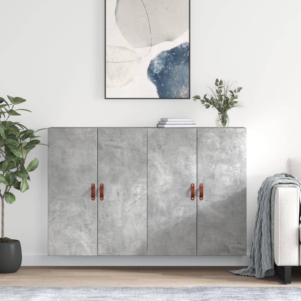 Hangkasten 2 st 69,5x34x90 cm betongrijs