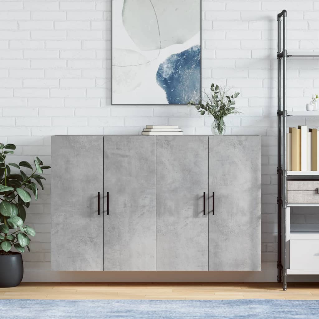Hangkasten 2 st 69,5x34x90 cm betongrijs