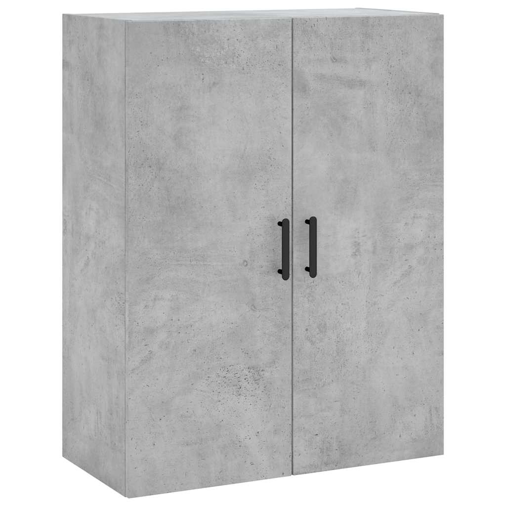 Hoge kast 69,5x34x180 cm bewerkt hout betongrijs – afbeelding 5