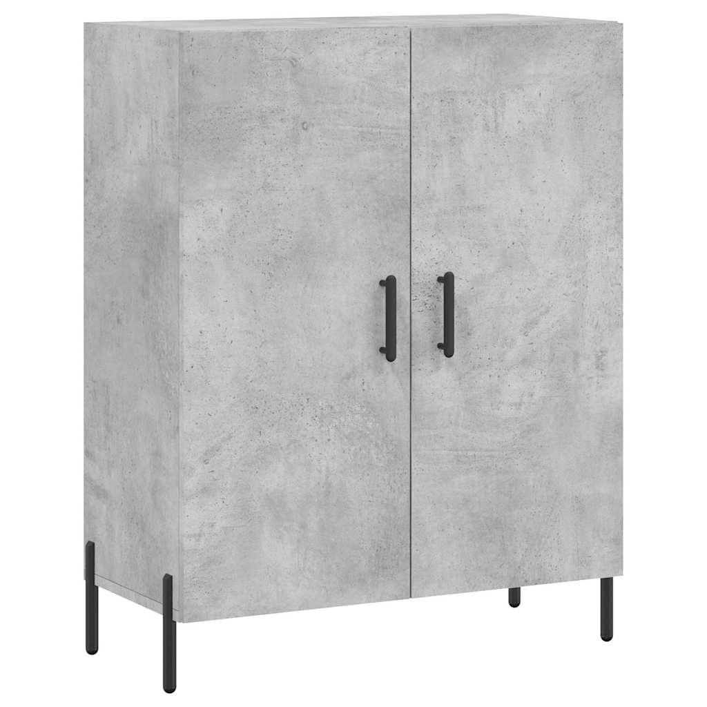 Hoge kast 69,5x34x180 cm bewerkt hout betongrijs – afbeelding 7