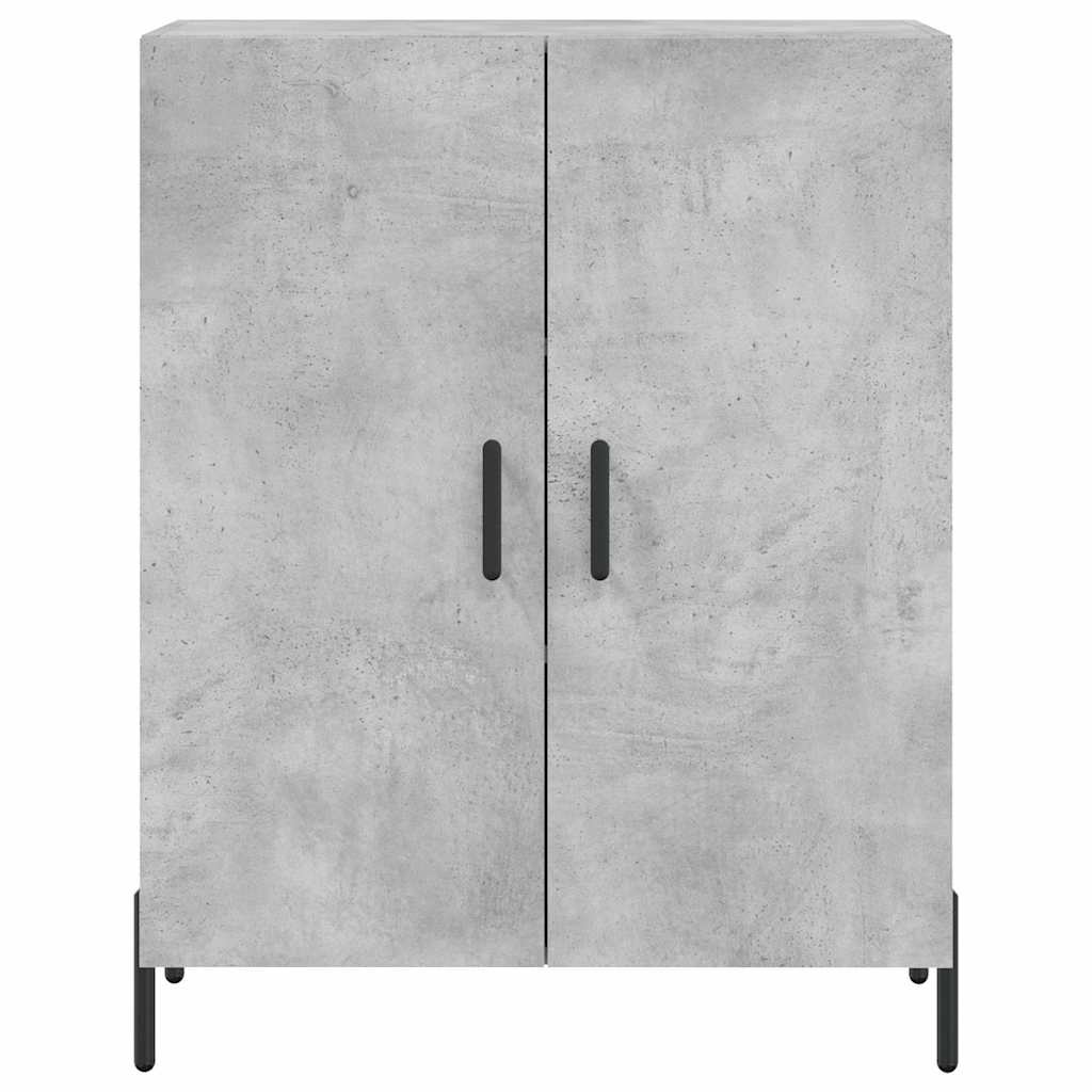 Hoge kast 69,5x34x180 cm bewerkt hout betongrijs – afbeelding 8