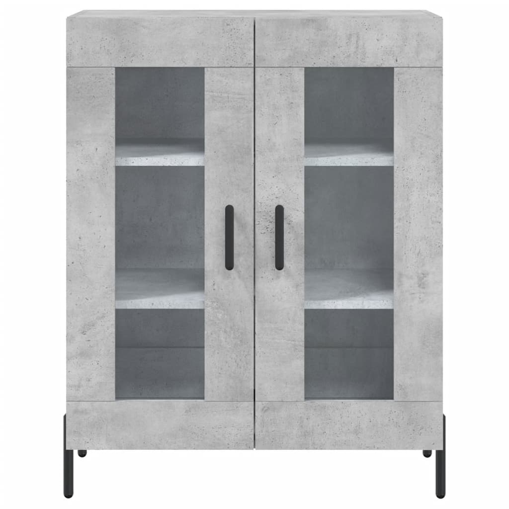Hoge kast 69,5x34x180 cm bewerkt hout betongrijs – afbeelding 8