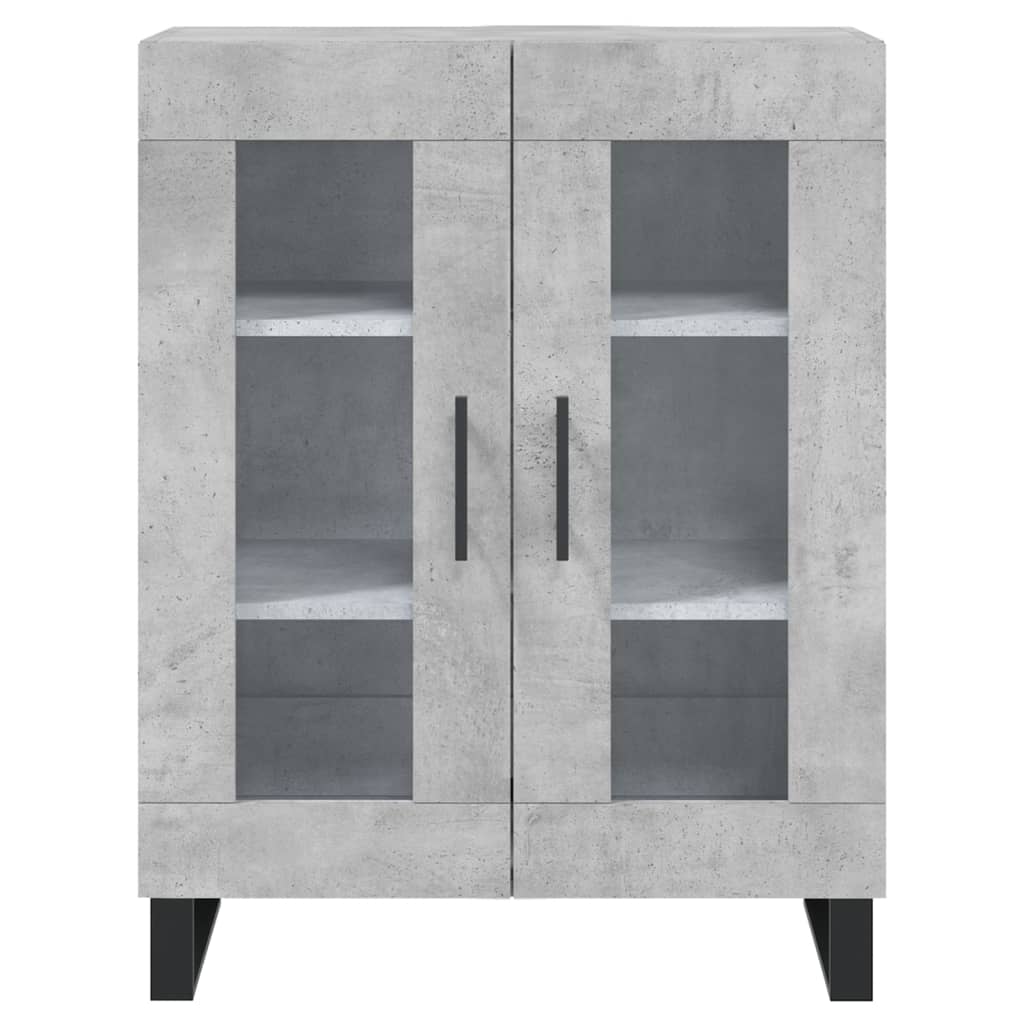 Hoge kast 69,5x34x180 cm bewerkt hout betongrijs – afbeelding 8