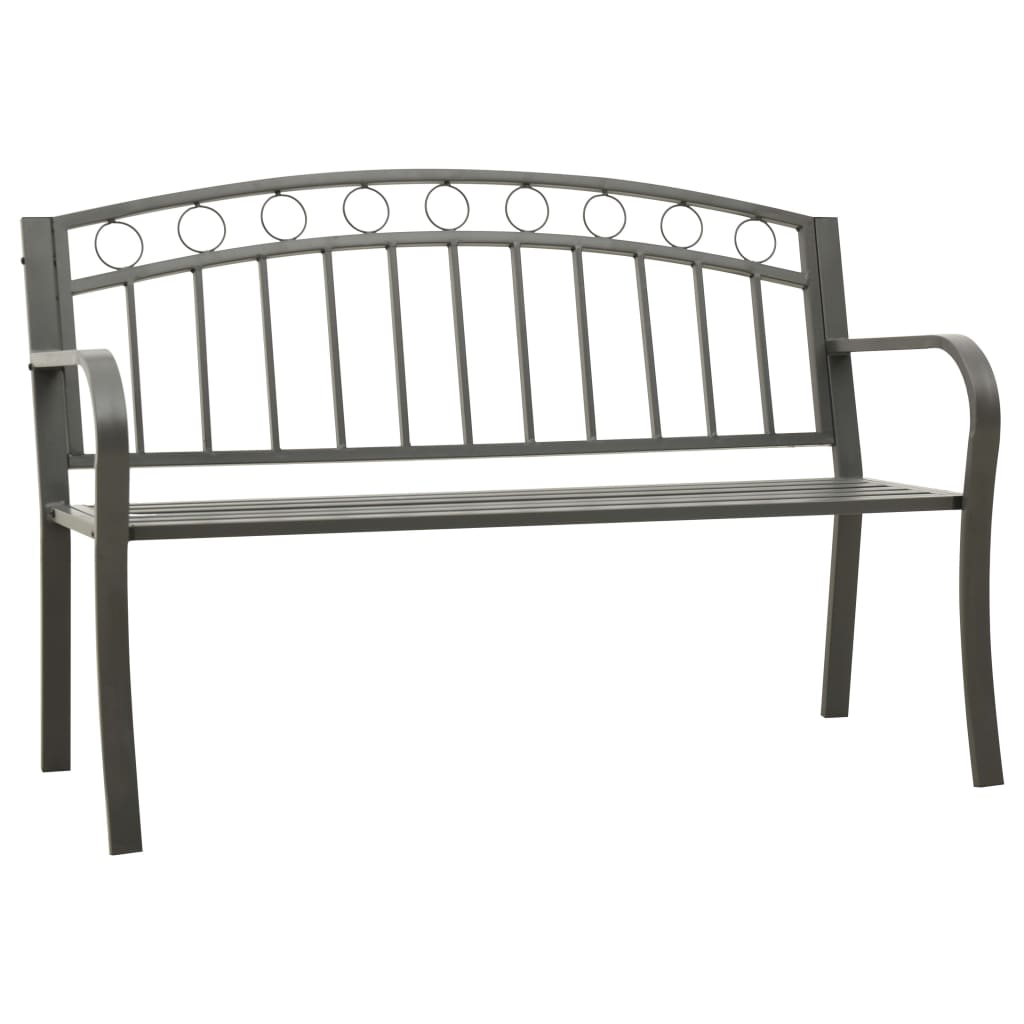 Tuinbank 120 cm staal grijs – afbeelding 1