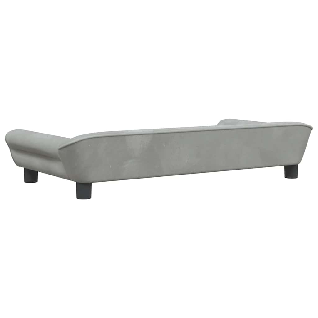 Kinderbank 100x50x26 cm fluweel lichtgrijs – afbeelding 5