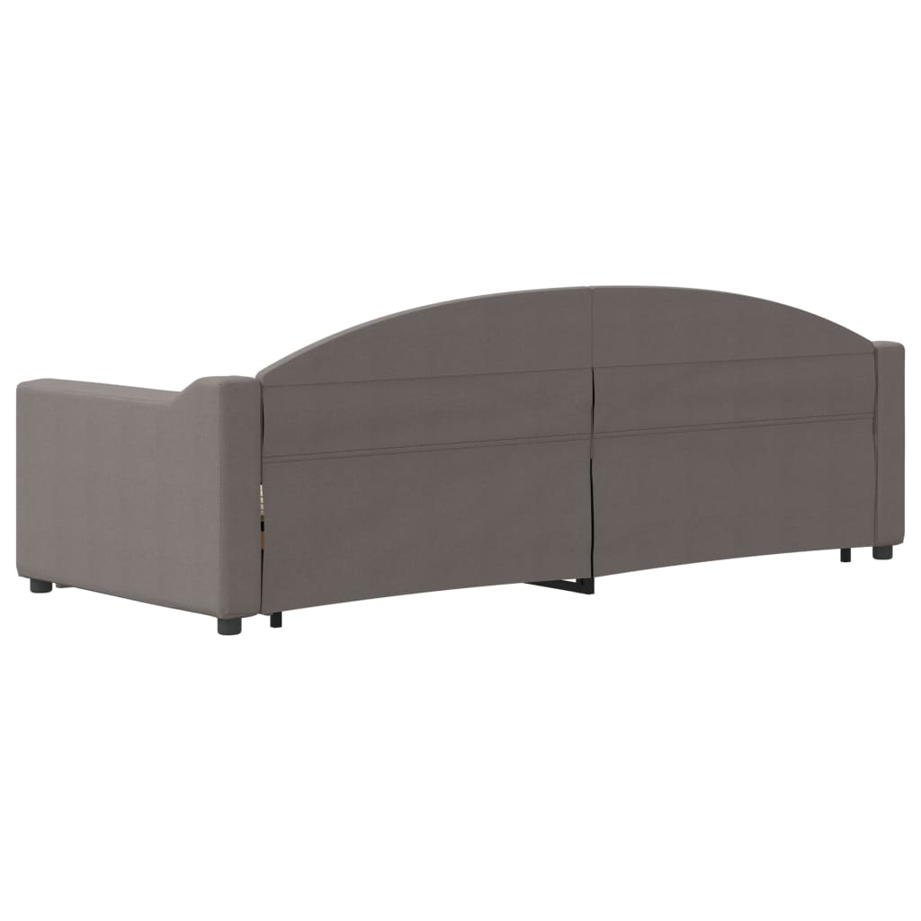 Slaapbank met onderschuifbed en lades 80x200 cm stof taupe – afbeelding 5
