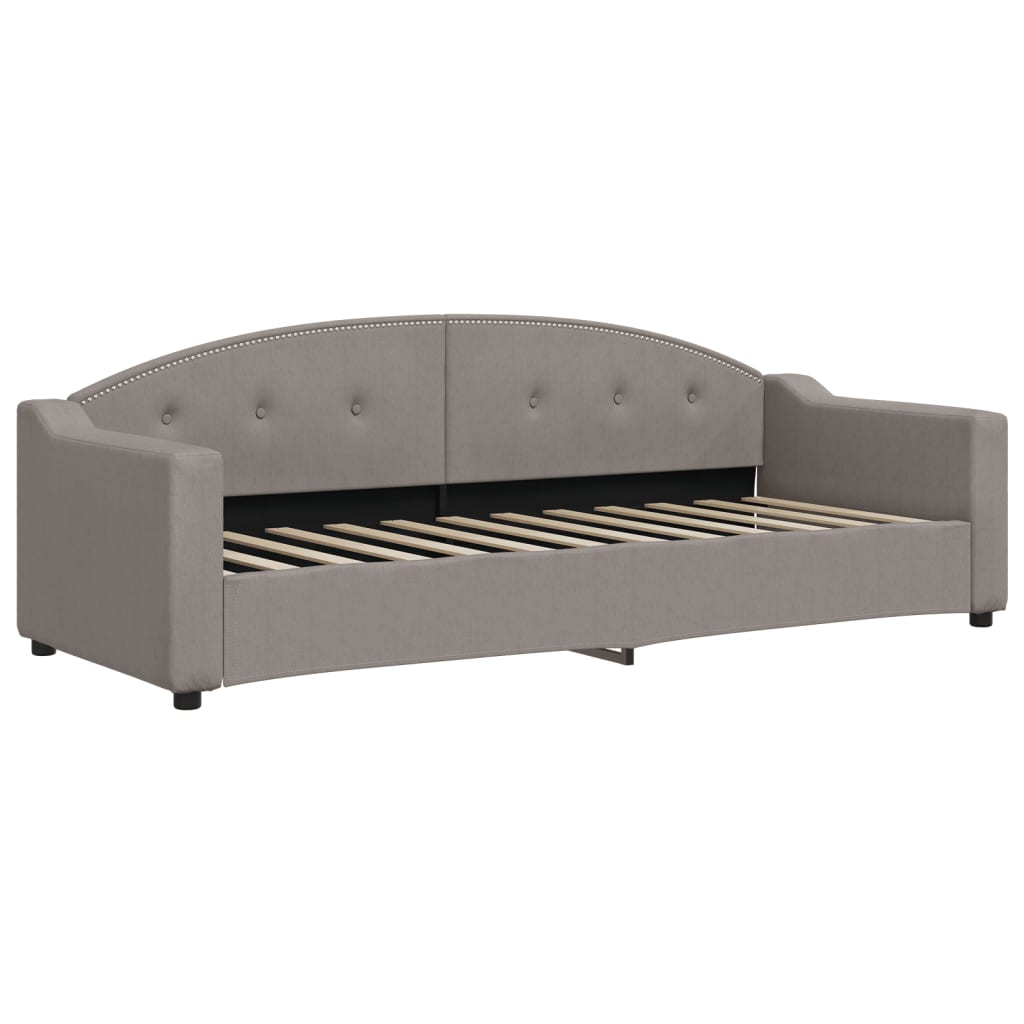Slaapbank met onderschuifbed en lades 80x200 cm stof taupe – afbeelding 6